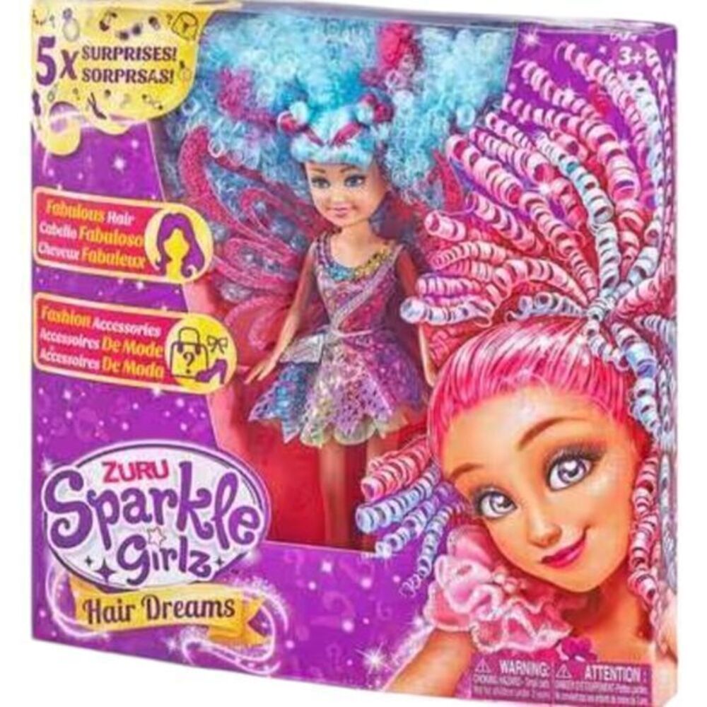 NEW Sparkle Doll Girlz Hair Dreams Rainbow Fairy 10.5"Doll by ZURU RG8W2 New box - Picture 3 of 6